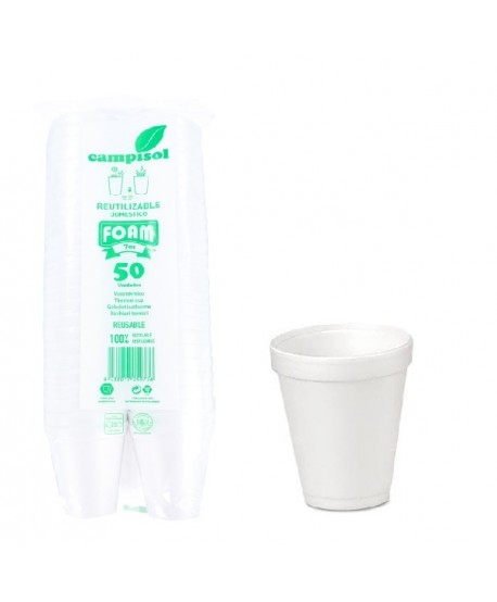 Vasos Campisol Foam 7Oz..100 U